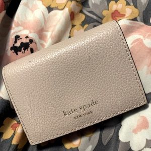 Light pink/nude Kate spade card holder wallet